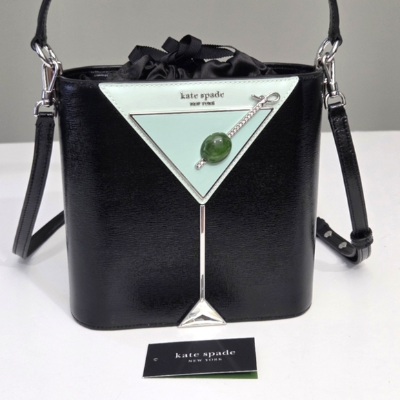 KATE SPADE SHAKEN NOT STIRRED MARTINI EMBELLISHED TOP HANDLE CROSSBODY BAG - Picture 1 of 12